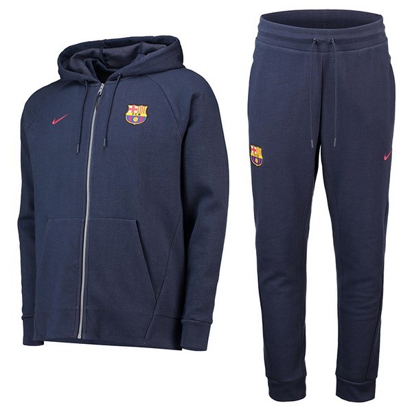 Trainingsanzug Barcelona 2018-19 Blau Grau Fussballtrikots Günstig